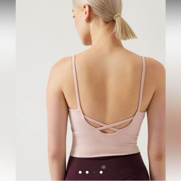 Athleta Aurora Blush Pink Seamless Cami Size Small - Picture 3 of 8